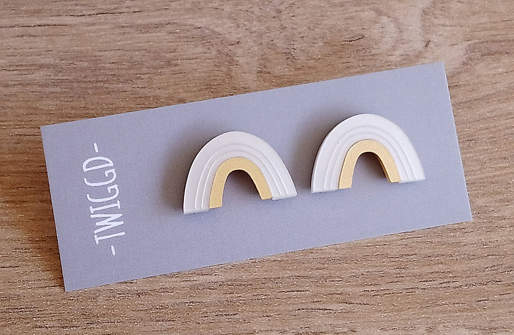 Arch Stud Pastel Earrings Made in Scotland by Twiggd