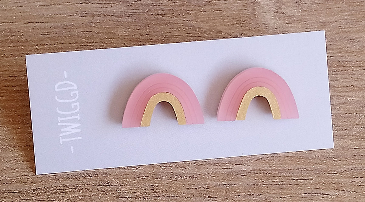Arch Stud Pastel Earrings Made in Scotland by Twiggd