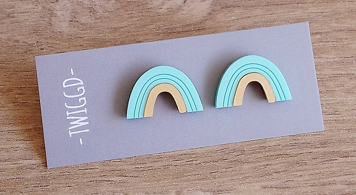 Arch Stud Pastel Earrings Made in Scotland by Twiggd