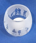 Crystal Glass Tealight Holder - Golf