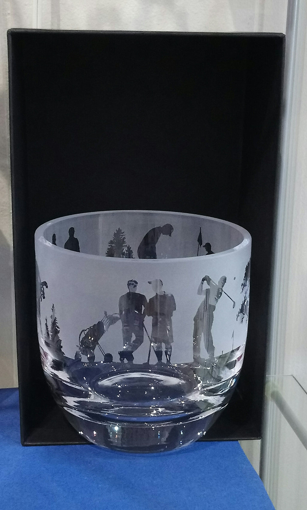 Crystal Glass Candle Pot - Golf