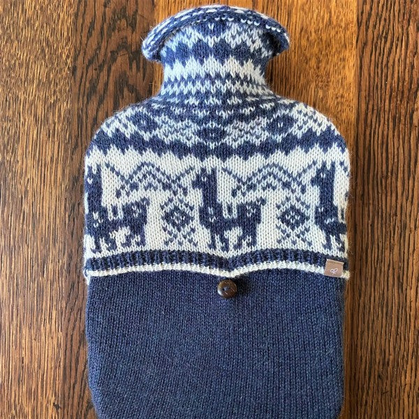 Alpaca FairIsle Hot Water Bottle Cover designed by Samantha Holmes *Bottle Included