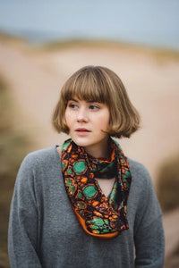 VARISCITE - 100% Silk Satin Infinity Scarf by Agate & Ayre