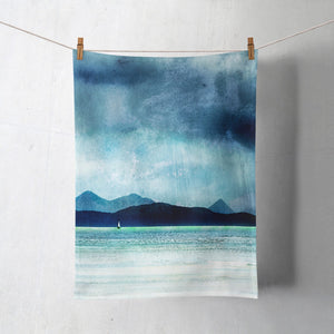 Inner Sound Skye and Scalpay Cotton Tea Towel by Cath Waters