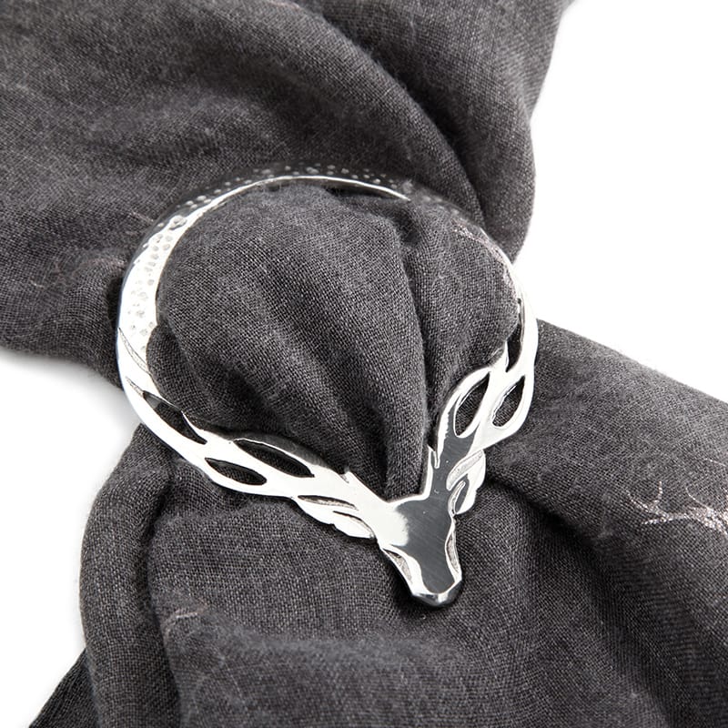 Stag Scarf Ring Made in Scotland by Pewtermill