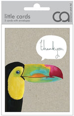 Load image into Gallery viewer, Quirky Bird Pack of 5 Little Thank You Cards by Cinnamon Aitch
