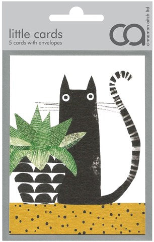 Pack of 5 Little Cat / Dog Cards - Blank by Cinnamon Aitch