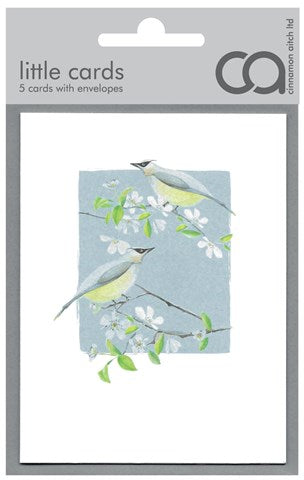 Pack of 5 Little Bird theme Cards - Blank by Cinnamon Aitch