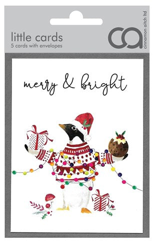 Christmas little pack of 5 cards by Cinnamon Aitch
