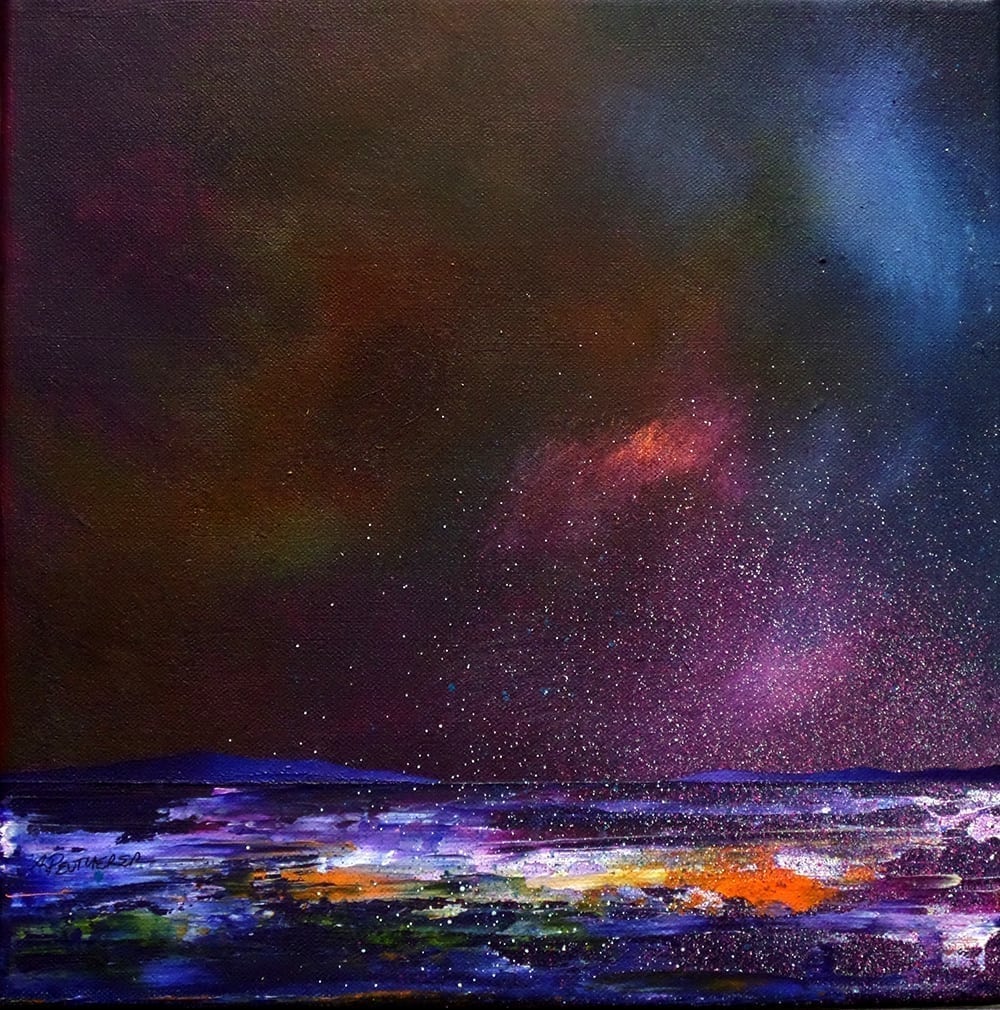 Square Scottish Landscape Card by Andy Peutherer
