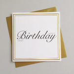 Load image into Gallery viewer, Birthday Always Sparkle - Luxe SQ Gold Rimmed Cards
