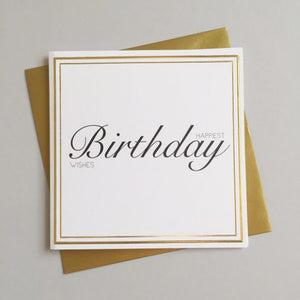 Birthday Always Sparkle - Luxe SQ Gold Rimmed Cards