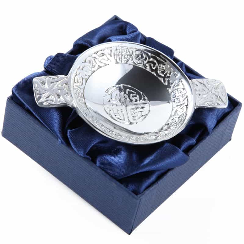 Miniature Quaich Made in Scotland by Pewtermill