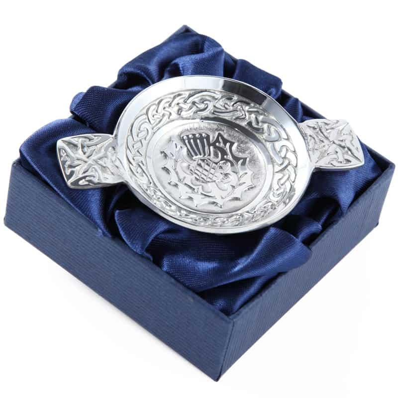 Miniature Quaich Made in Scotland by Pewtermill