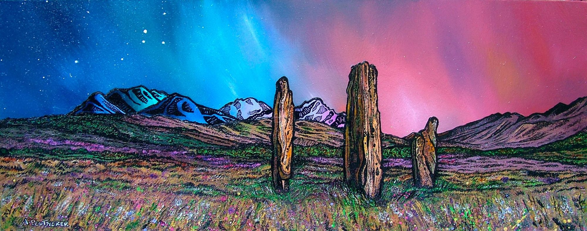 Arran Small Framed Prints by Artist Andy Peutherer