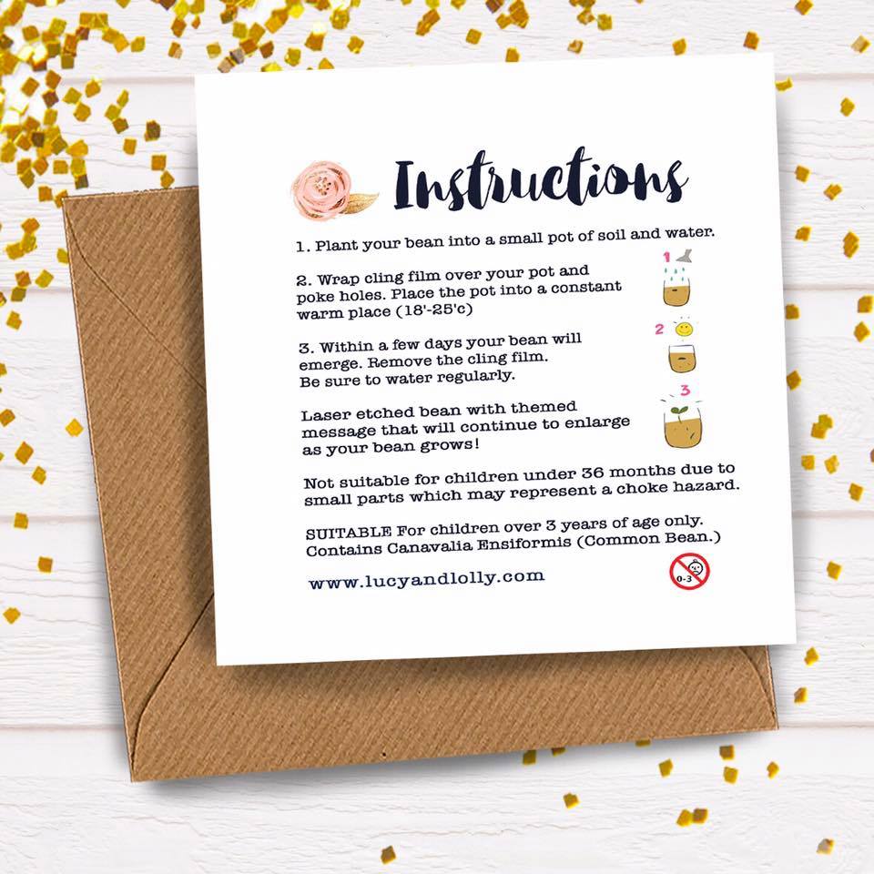 Magic Bean Floral Engagement Card by Lucy & Lolly