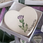 Load image into Gallery viewer, Milngavie Thistle Heart Shaped Trinket Dish
