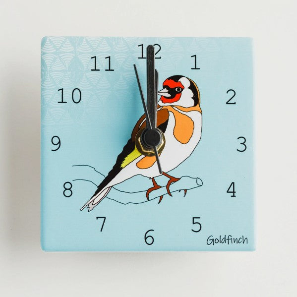 Mini Goldfinch Clock by Dibujo Design