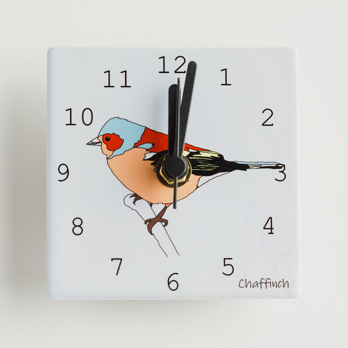 Mini Chaffinch Clock by Dibujo Design