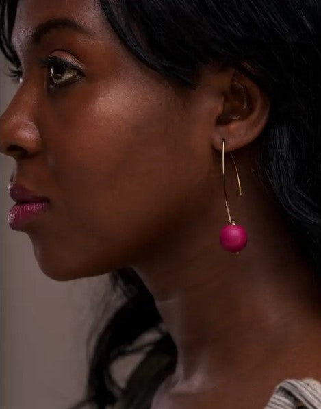 Minimal Drop Earrings Made by Pretty Pink Eco Jewellery