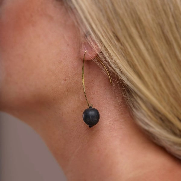 Minimal Drop Earrings Made by Pretty Pink Eco Jewellery