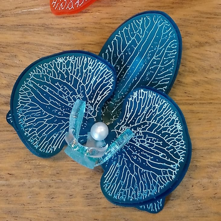 Orchid Brooch Made by Miss J Designs
