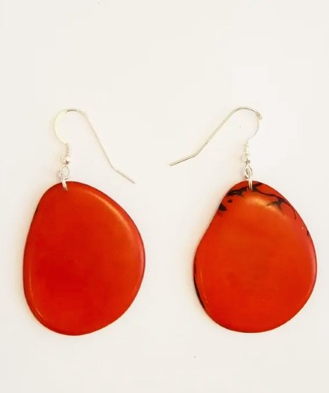Folha Earrings Made by Pretty Pink Eco Jewellery