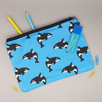 Load image into Gallery viewer, Orca Accessories Bag Handmade by Blue Ranchu Designs
