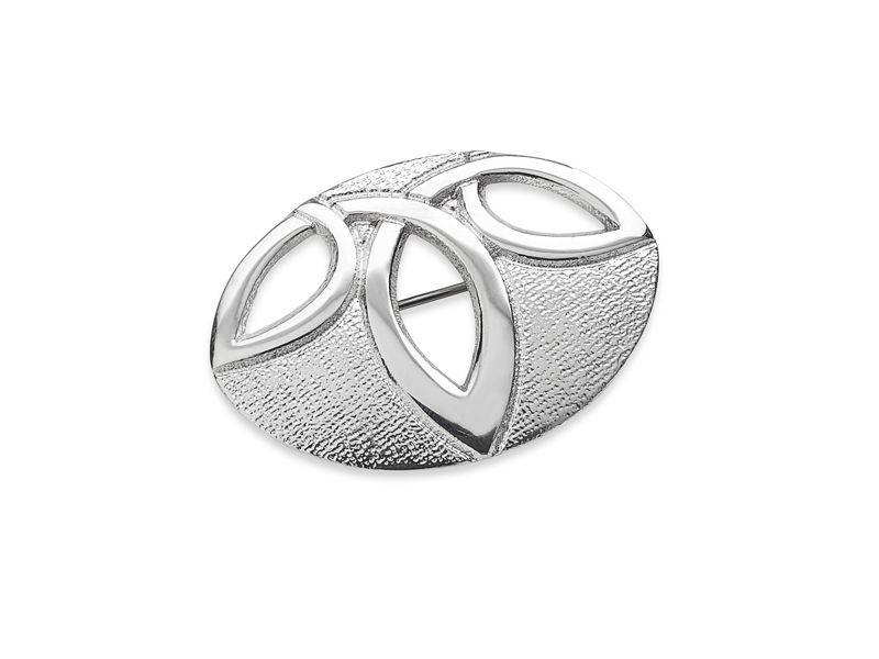 Oval Celtic Brooch St Silver - Handmade by Celtic Art