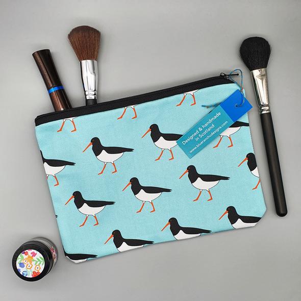 Oyster Catcher Accessories Bag Handmade by Blue Ranchu Designs