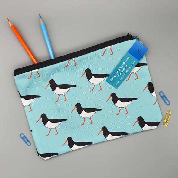 Oyster Catcher Accessories Bag Handmade by Blue Ranchu Designs