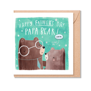 HAPPY FATHERS DAY PAPA BEAR! Magic Bean Card by Lucy & Lolly