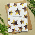 Star Tartan Pattern Christmas Cards