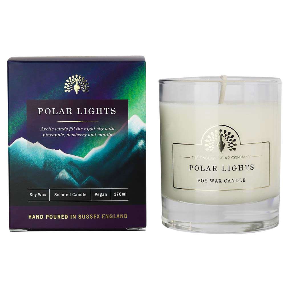 Winter Scented Soywax Vegan Candle - Polar Lights