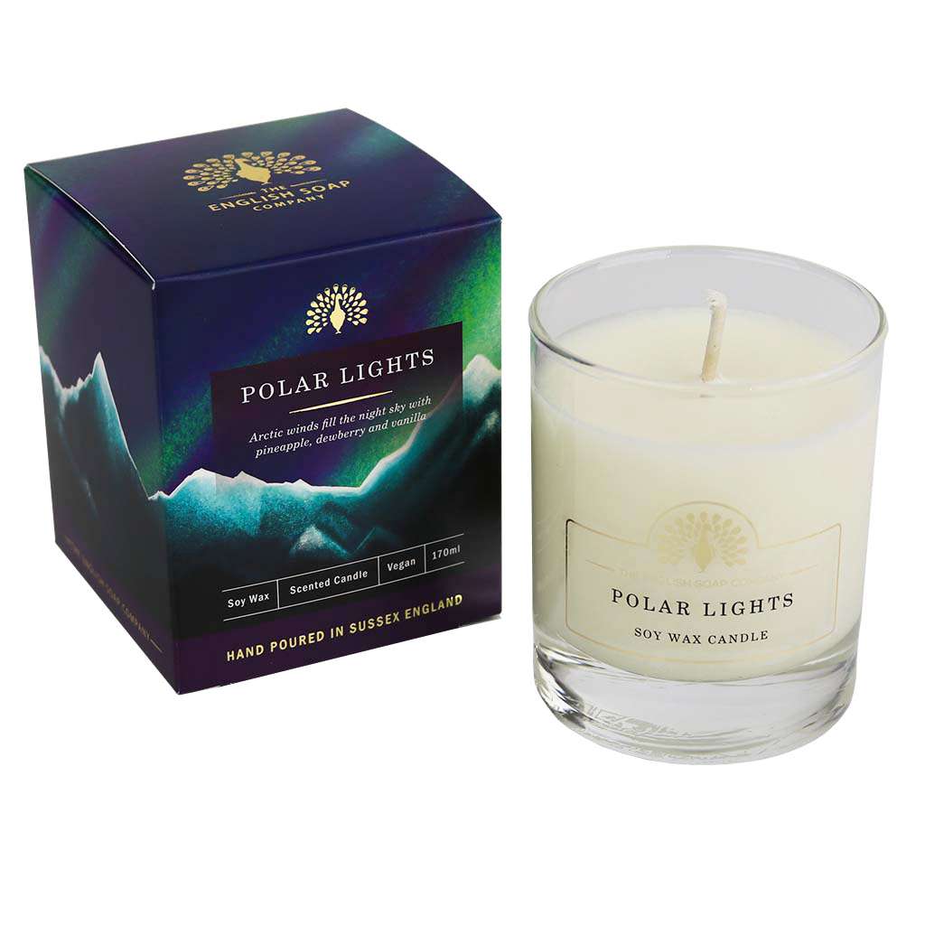 Winter Scented Soywax Vegan Candle - Polar Lights