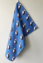 Load image into Gallery viewer, Puffin Tea Towel designed by Blue Ranchu Designs
