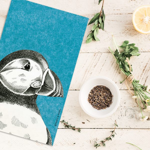 Puffin Tea Towels designed by Perkins & Morley