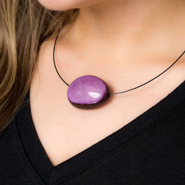 Pretty Pink Single Seed Wire Necklaces