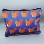 Load image into Gallery viewer, Red Squirrel Accessories Bag Handmade by Blue Ranchu Designs
