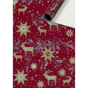 Red Deer Roll of Festive Gift Wrap 2M