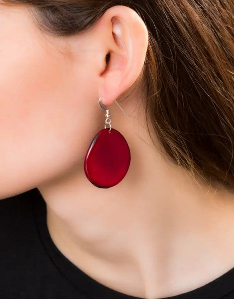 Folha Earrings Made by Pretty Pink Eco Jewellery