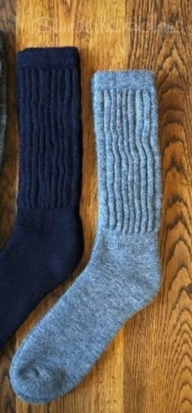 Rib Cushion Alpaca Socks, Size 7-10 by Samantha Holmes