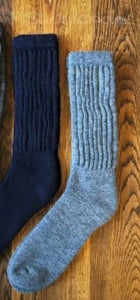 Rib Cushion Alpaca Socks, Size 7-10 by Samantha Holmes