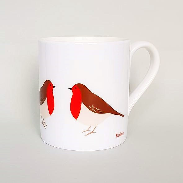 Robin Bone China Mug by Blue Ranchu Designs