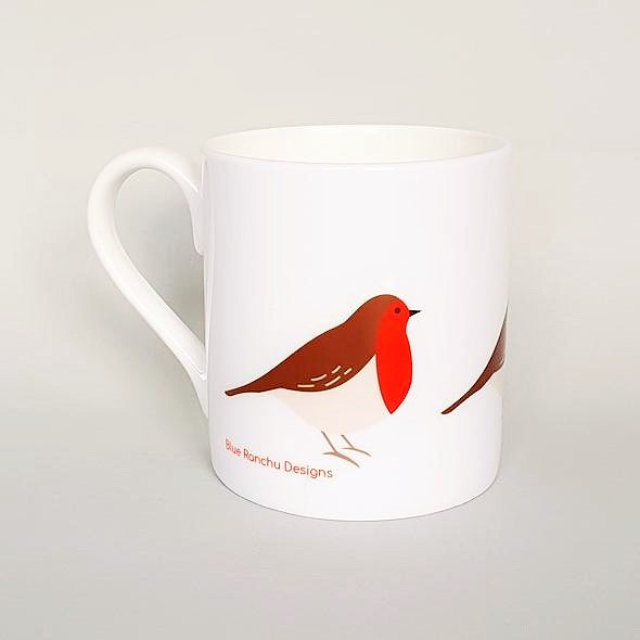 Robin Bone China Mug by Blue Ranchu Designs