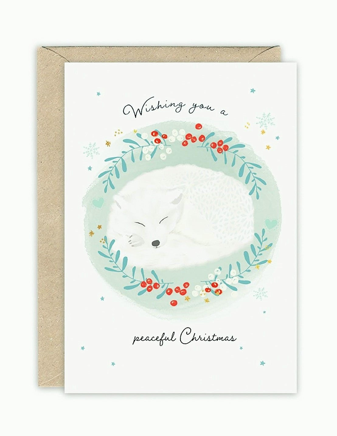 Snow Fox Christmas Card by Emma Bryan Design