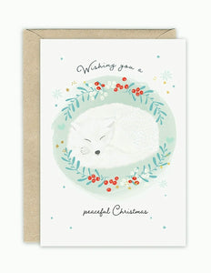 Snow Fox Christmas Card by Emma Bryan Design