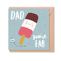 'Dad You're Fab' Magic Bean Card by Lucy & Lolly