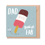 Load image into Gallery viewer, &#39;Dad You&#39;re Fab&#39; Magic Bean Card by Lucy &amp; Lolly
