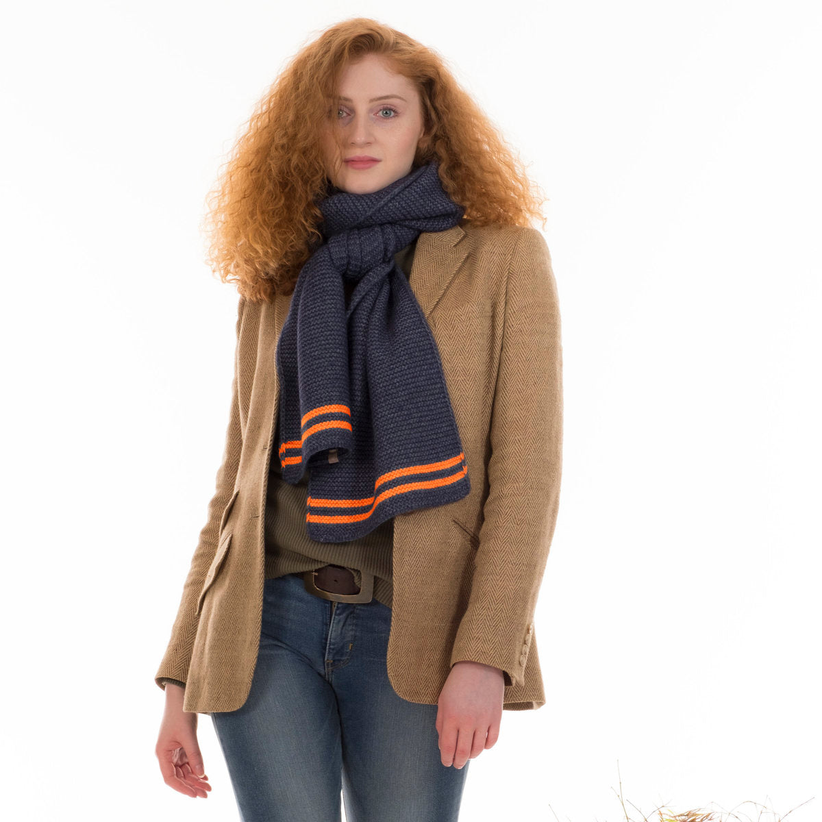 Alpaca Preppy Scarf by Scottish Knitwear Designer Samantha Holmes